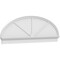 Ekena Millwork Elliptical 3 Spoke Architectural Grade PVC Combination Pediment, 80"W x 26-7/8"H x 2-3/4"P PEDPC080X270ELL03 - alternate 1
